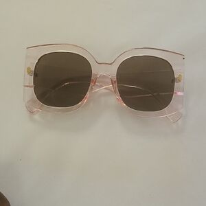 Chic Pink Square Sunglasses